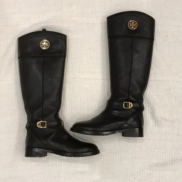 EEUC Tory Burch Black riding boots