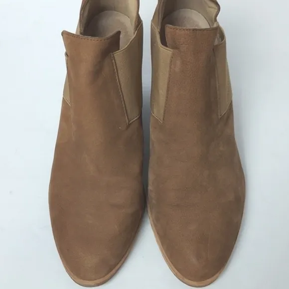 Eileen Fisher Even Tumbled Nubuck Booties Tan Size 7