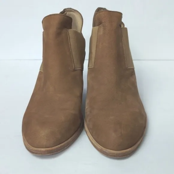 Eileen Fisher Even Tumbled Nubuck Booties Tan Size 7