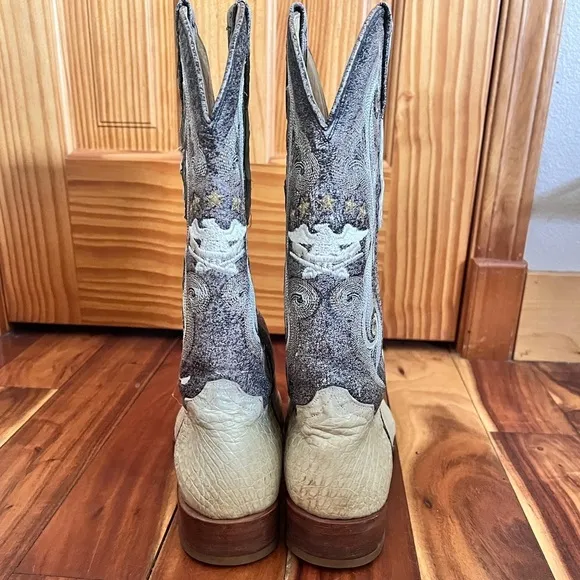 El General 7 RARE Alligator Western Cowboy Boots Pointed Toe