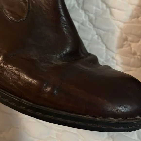 Elegant Brown Leather Women's Boots