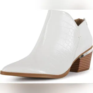 Elegant chunky heel bootie sz 8.5