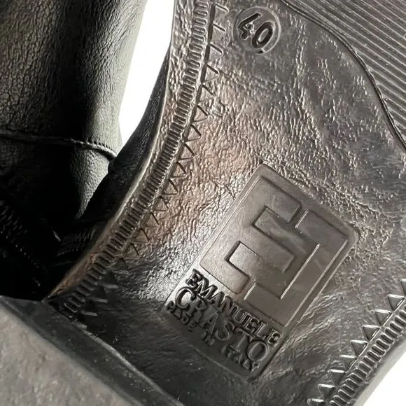 EMANUELE CRASTO Italian Leather Riding Boots