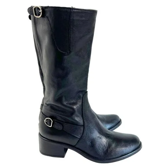 EMANUELE CRASTO Italian Leather Riding Boots