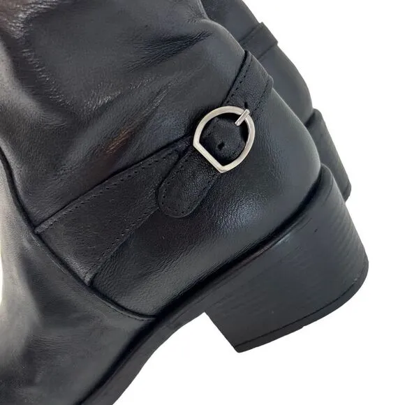 EMANUELE CRASTO Italian Leather Riding Boots