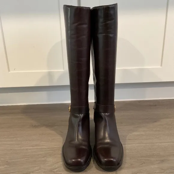 Etienne Aigner Brown Leather Knee High Boots 7N
