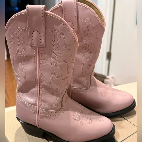 EUC Smoky Mountain Leather Pink Cowboy Boots