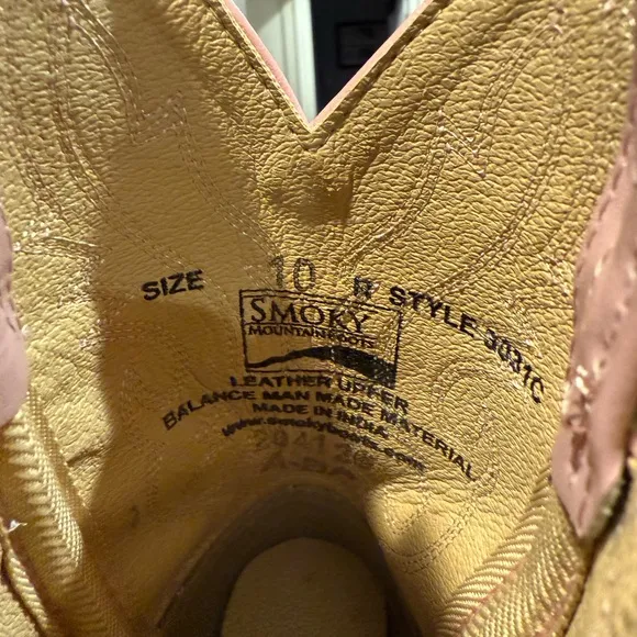 EUC Smoky Mountain Leather Pink Cowboy Boots
