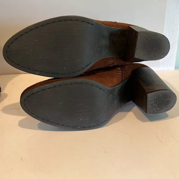 Everbest Suede Italian Boots Heel 3” Sz 39 Vera Pelle