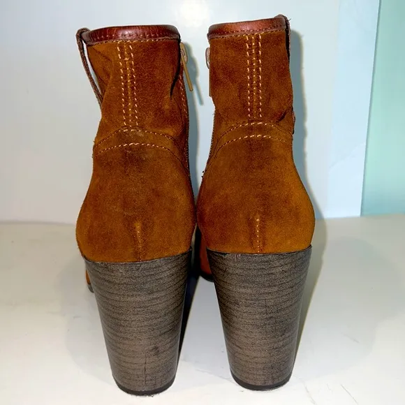 Everbest Suede Italian Boots Heel 3” Sz 39 Vera Pelle