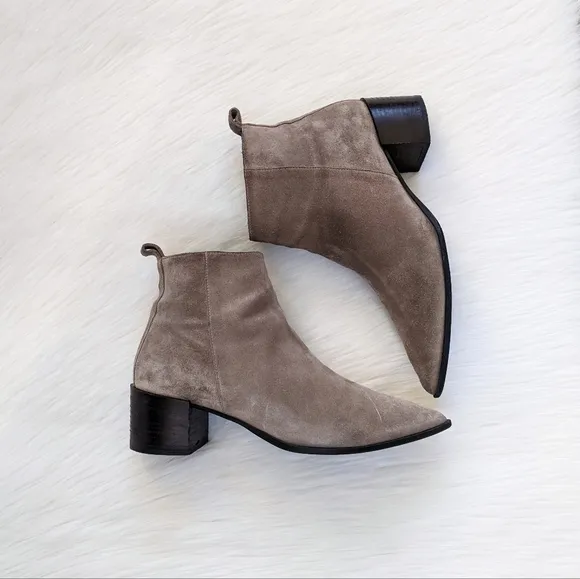 Everlane The Boss Gray Suede Leather Boots | Size 8