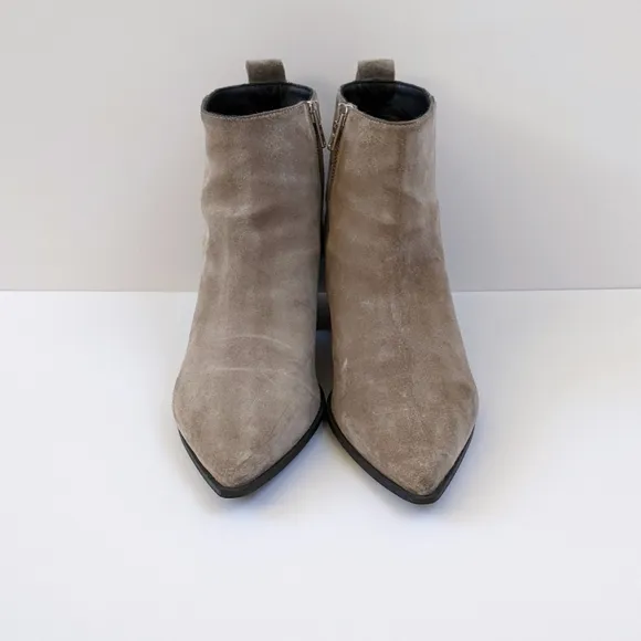 Everlane The Boss Gray Suede Leather Boots | Size 8