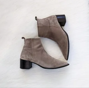 Everlane The Boss Gray Suede Leather Boots | Size 8