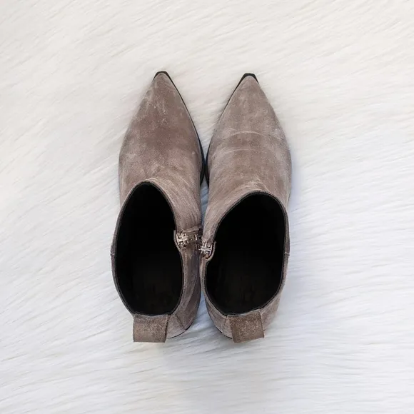 Everlane The Boss Gray Suede Leather Boots | Size 8