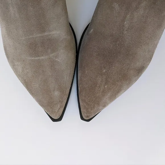 Everlane The Boss Gray Suede Leather Boots | Size 8