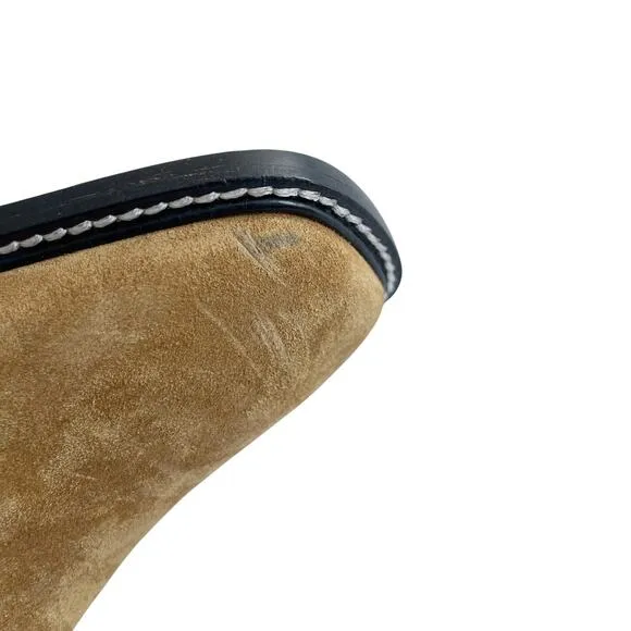 Everlane The City Boot Square Toe in Toasted Almond Suede Size 8.5
