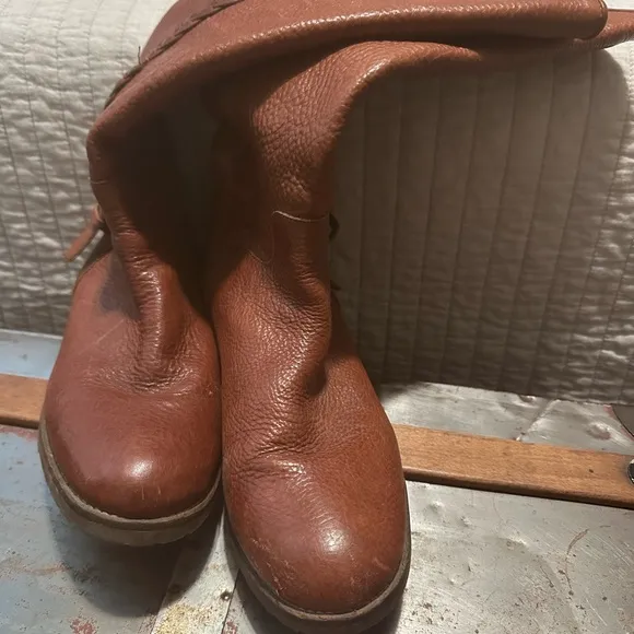 Fabianelli  Italian Riding Boots Size 39 Camel Brown Soft Leather Made in Italy