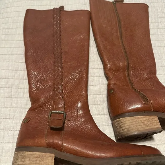 Fabianelli  Italian Riding Boots Size 39 Camel Brown Soft Leather Made in Italy