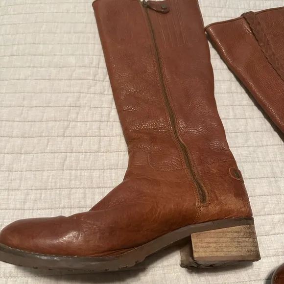 Fabianelli  Italian Riding Boots Size 39 Camel Brown Soft Leather Made in Italy