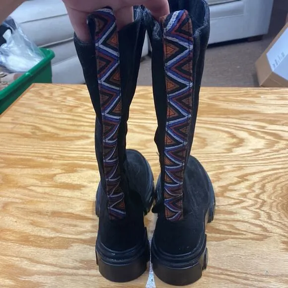 FARM RIOSuede Grosgrain Trim Riding Boots size 6.5 (s1.15) new without box