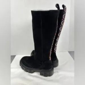 FARM RIOSuede Grosgrain Trim Riding Boots size 6.5 (s1.15) new without box