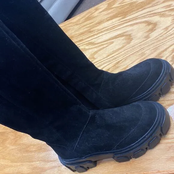 FARM RIOSuede Grosgrain Trim Riding Boots size 6.5 (s1.15) new without box