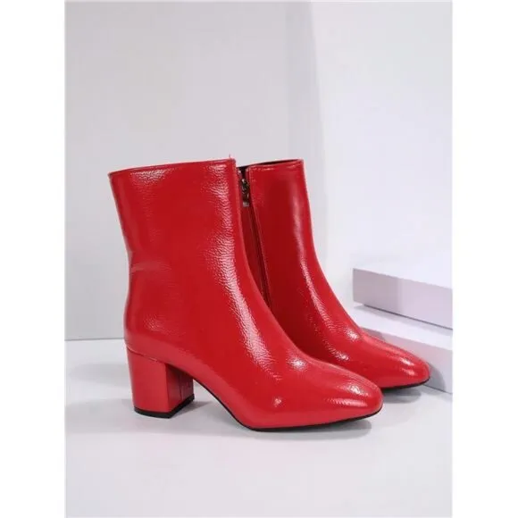 Fashion Match Black Corset, French Style High Heel Leather Ankle Boots For Women