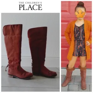 Faux Suede Over The Knee Boots
