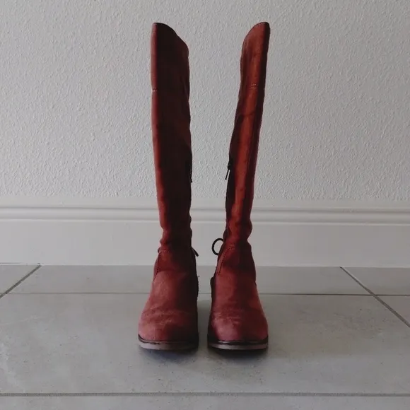 Faux Suede Over The Knee Boots