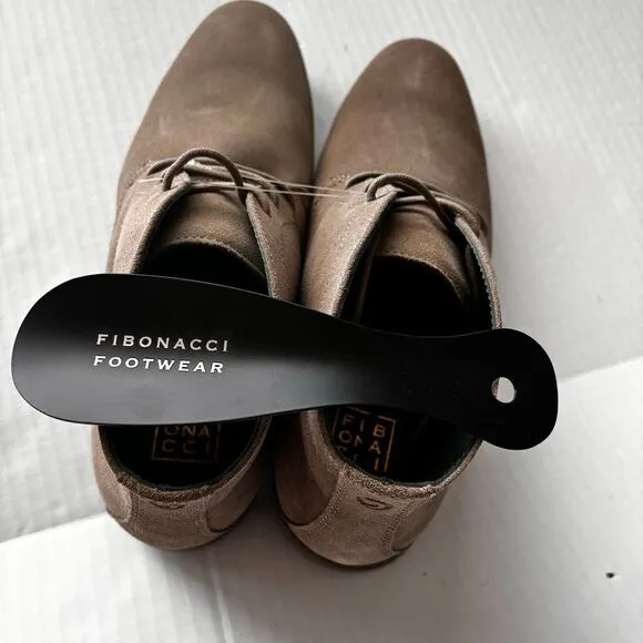 Fibonacci Men's Designer Suede‎ Desert Chukka Boots Casual Taupe Leather NEW!