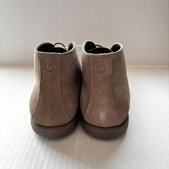 Fibonacci Men's Designer Suede‎ Desert Chukka Boots Casual Taupe Leather NEW!