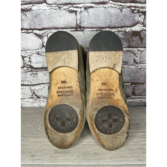 Fiorentini   Baker Goodyear Taupe Suede Side Zip Ankle Boots Women Sz 38.5EU/8M