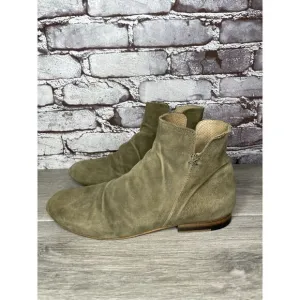 Fiorentini   Baker Goodyear Taupe Suede Side Zip Ankle Boots Women Sz 38.5EU/8M