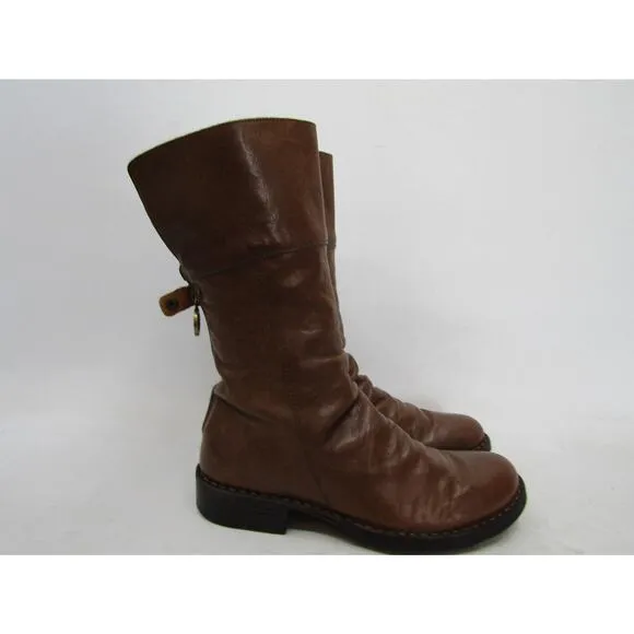 Fiorentini   Baker Womens Sz 35 EUR Brown Leather Zip Ankle Fashion Boots Bootie