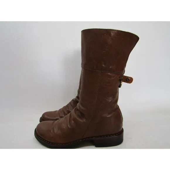 Fiorentini   Baker Womens Sz 35 EUR Brown Leather Zip Ankle Fashion Boots Bootie