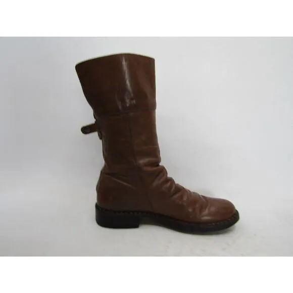 Fiorentini   Baker Womens Sz 35 EUR Brown Leather Zip Ankle Fashion Boots Bootie