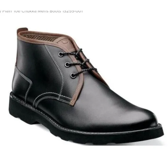 Florsheim Casey Chukka Boot 13255 Mens Black Leather Lace Up Dress Boots 13