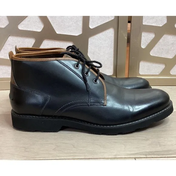 Florsheim Casey Chukka Boot 13255 Mens Black Leather Lace Up Dress Boots 13