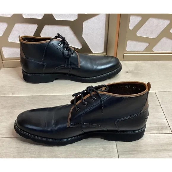 Florsheim Casey Chukka Boot 13255 Mens Black Leather Lace Up Dress Boots 13