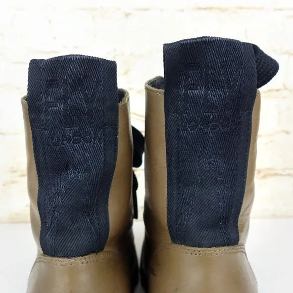 Fly London Ragi 539Fly Leather Combat Boots 36 5.5 Tan Ankle Lace Up Grunge FLAW