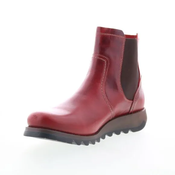 Fly London Womens Scon Red Boots (NWT)