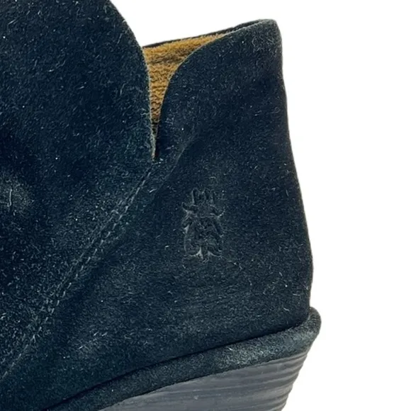 Fly London Women's Yama Black Suede Wedge Ankle Boots