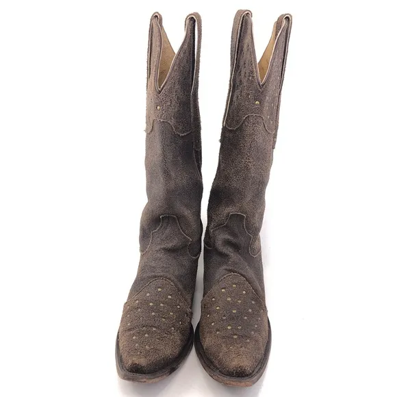 FM1101 by Lane Brown Leather Western Boots 10