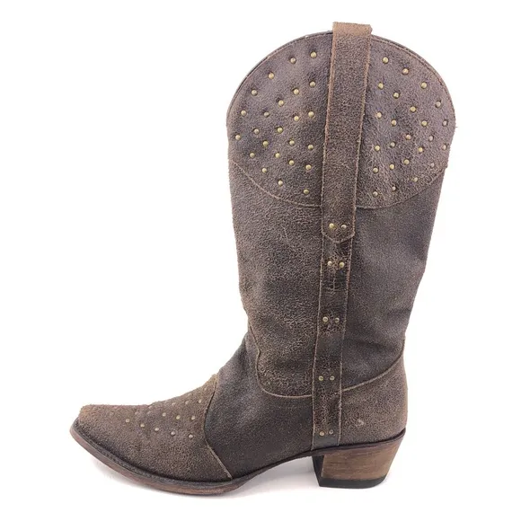 FM1101 by Lane Brown Leather Western Boots 10