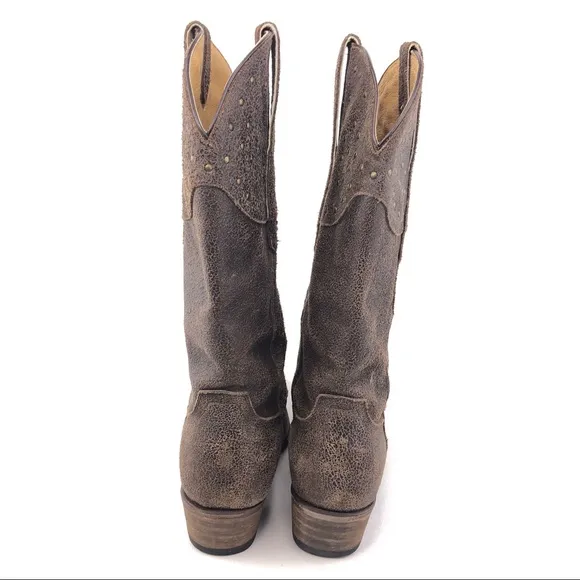 FM1101 by Lane Brown Leather Western Boots 10