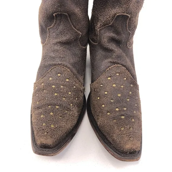 FM1101 by Lane Brown Leather Western Boots 10