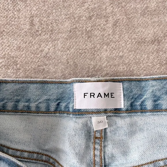 Frame Denim Le Original Mending Patch Rework Jeans Straight Relaxed Fit Size 30