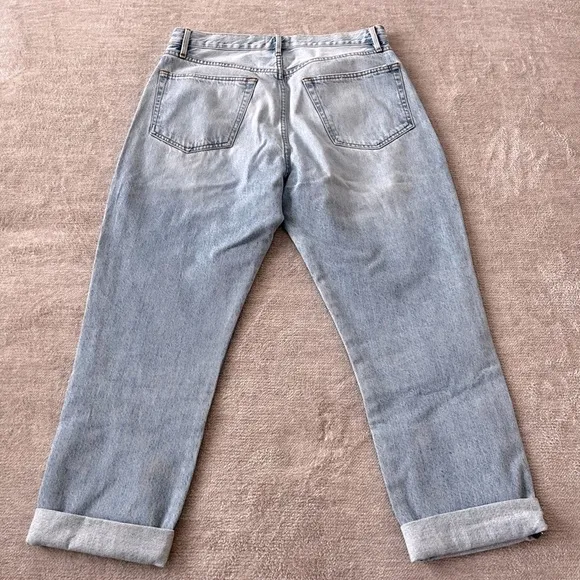 Frame Denim Le Original Mending Patch Rework Jeans Straight Relaxed Fit Size 30