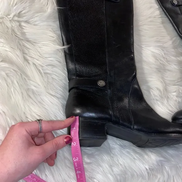 Franco Sarto black leather size 9 riding boots