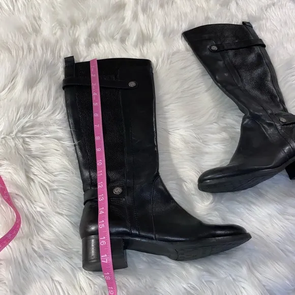 Franco Sarto black leather size 9 riding boots